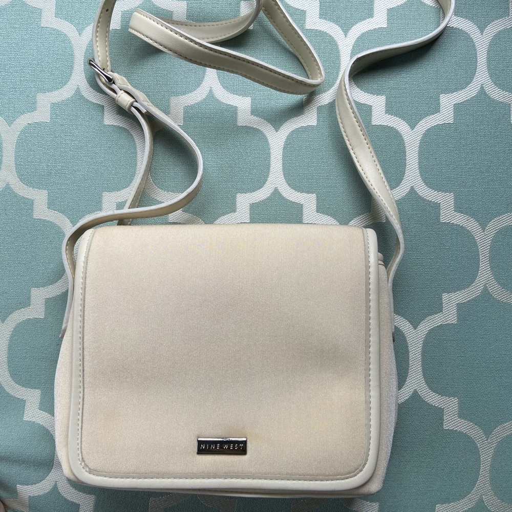 Nine West Cream Cloth and Letter Purse